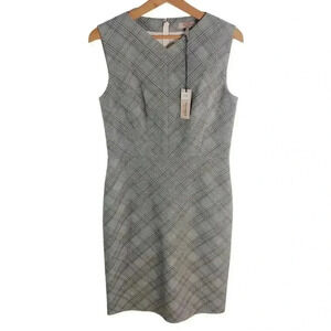 NWT Rebecca Taylor Tailored Plaid Sheath Dress Business Casual Office Size 10